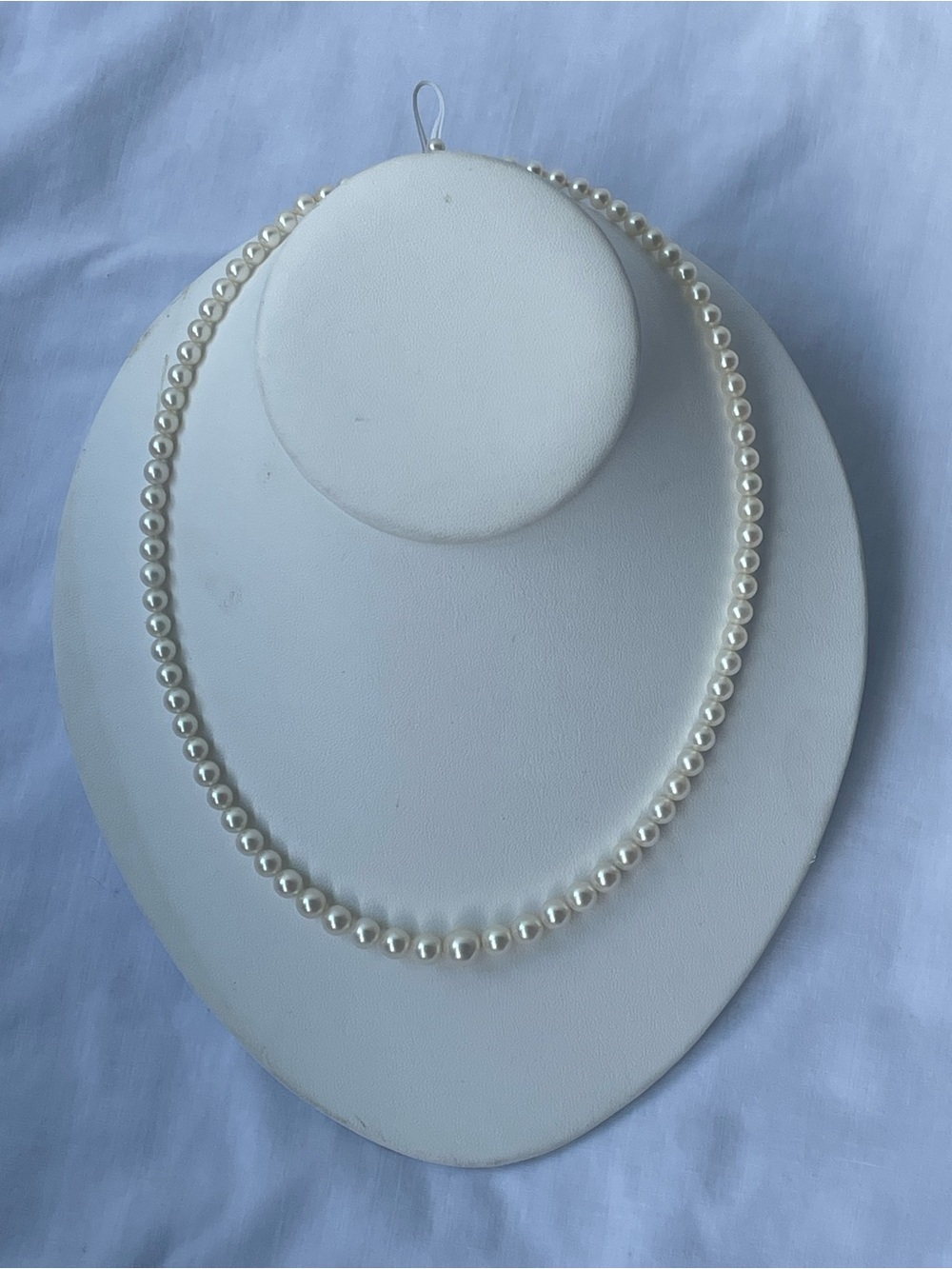 Vintage Mikimoto 18” Akoya Baby Pearl Graduated Necklace Sterling Silver Clasp